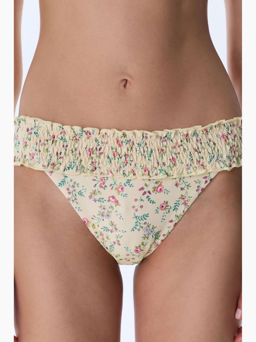 Sonya braguita de bikini fruncida con flores, tiro medio penti - Kiabi