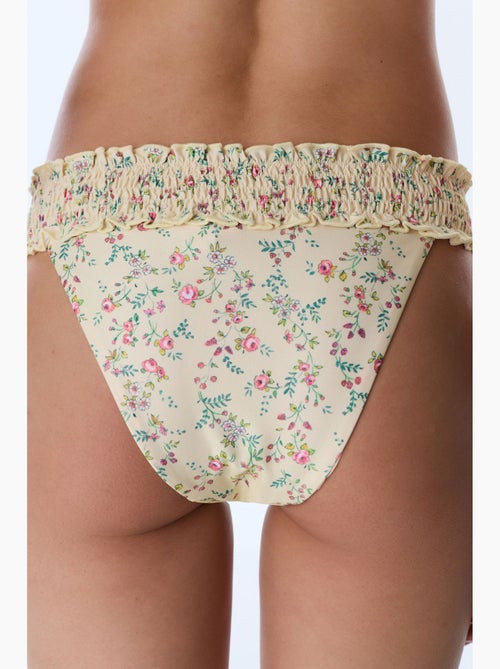 Sonya braguita de bikini fruncida con flores, tiro medio penti - Kiabi