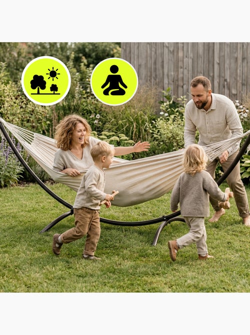 Soporte metálico arqueado para hamaca de jardín hypermotion - 300 x 100 x 96 cm - Kiabi