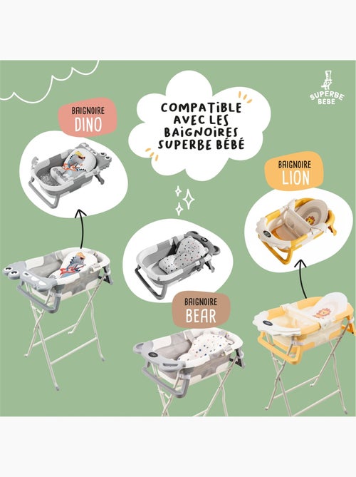 Soporte para bañera para modelos Bear, Dino y Lion- Kit de desagüe incluido | SUPERBE BEBE - Kiabi