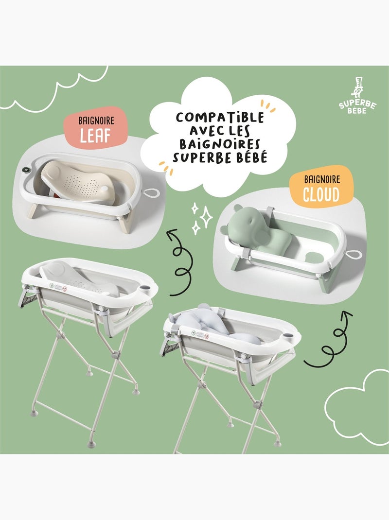 Soporte para bañera para modelos Leaf y Cloud- Kit de desagüe incluido | SUPERBE BEBE Blanco - Kiabi