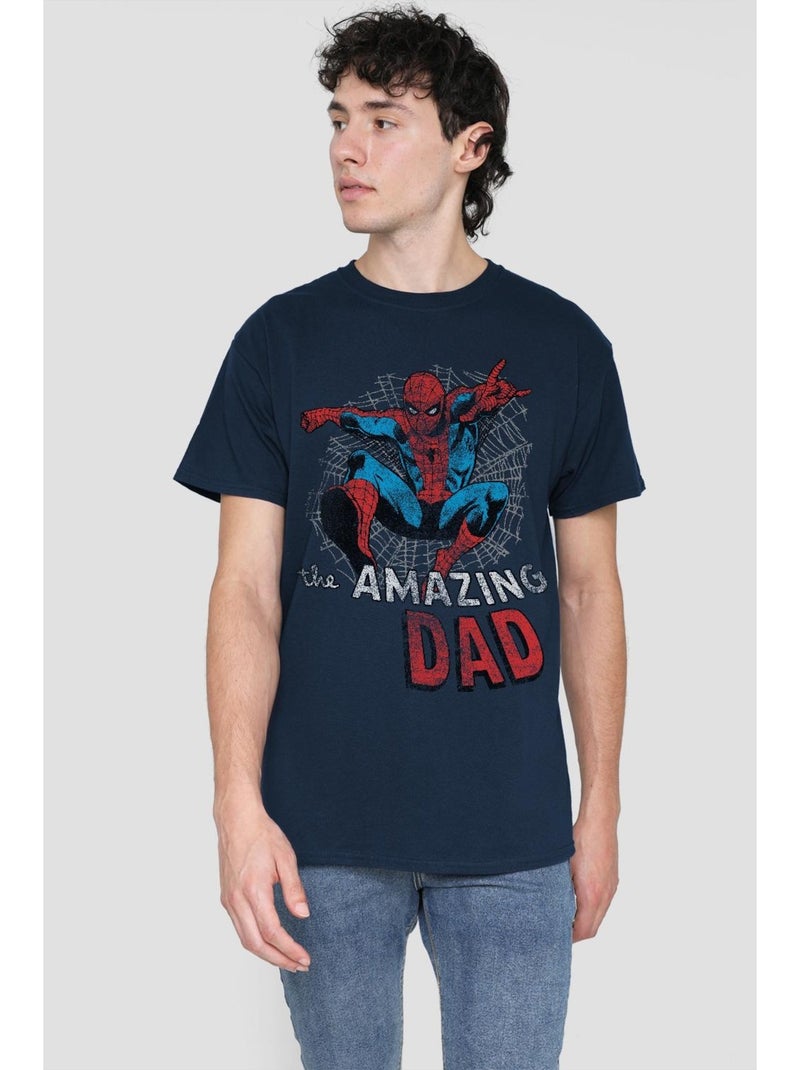 Spider-Man - Camiseta Spider Dad Día del Padre para Hombre Azul marino - Kiabi