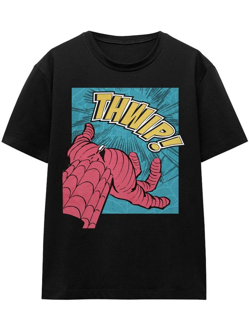 Spider-Man - Camiseta Thwip para Adultos Unisex Negro - Kiabi