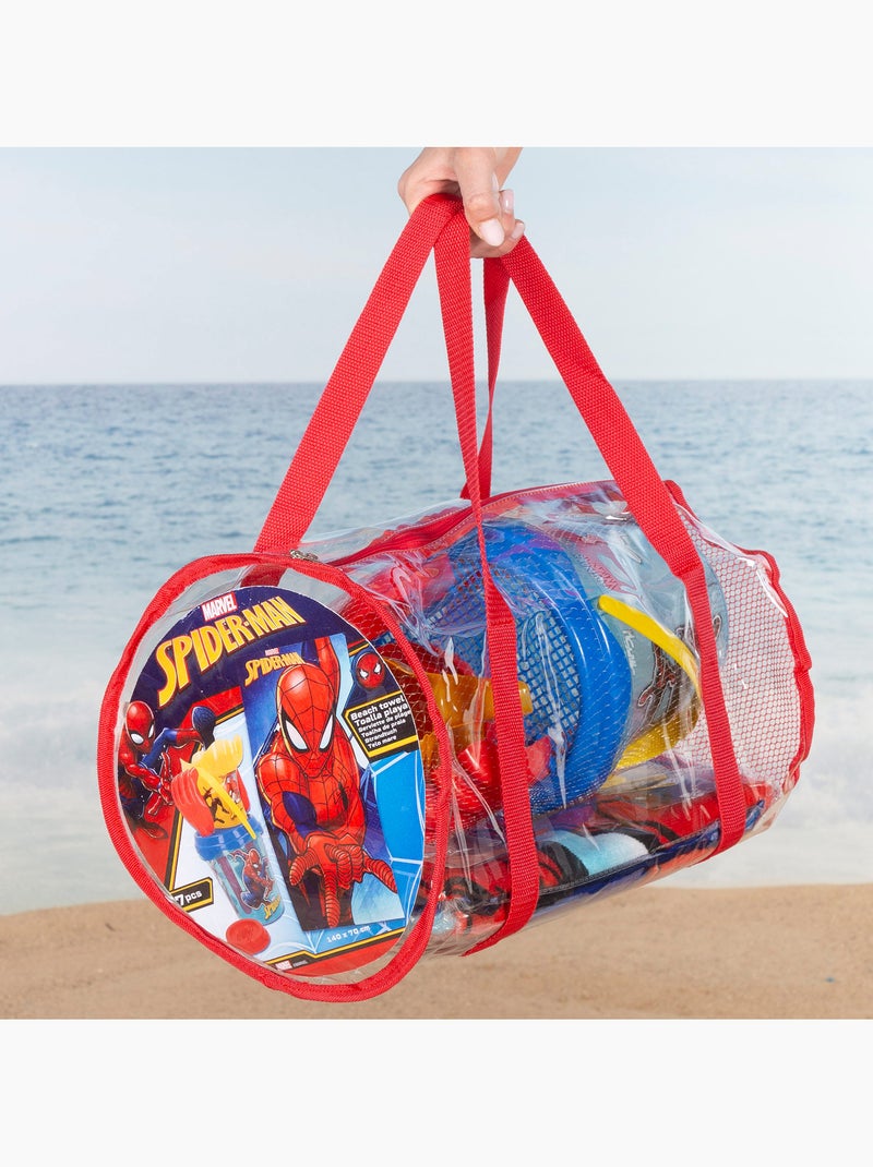 Spider-man set cubo playa con accesorios toalla y bolsa N/D - Kiabi