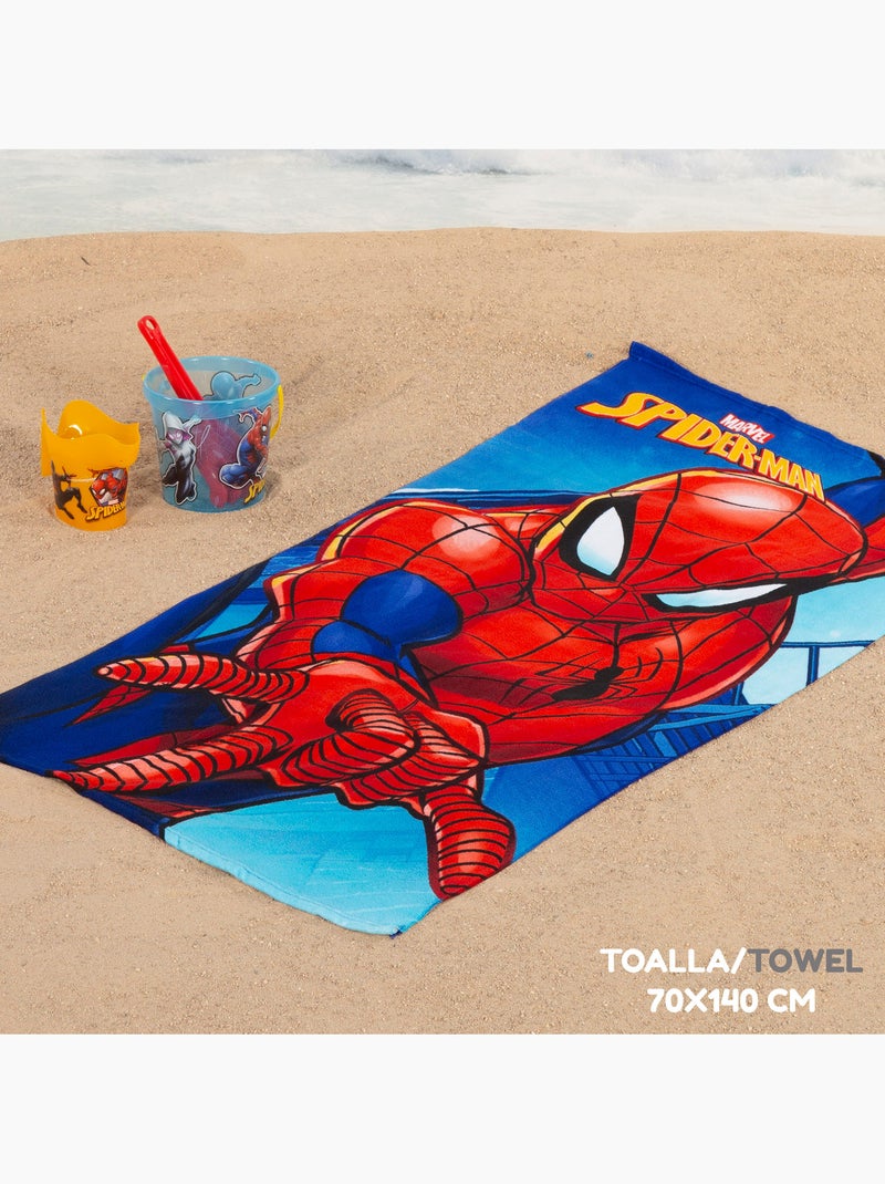 Spider-man set cubo playa con accesorios toalla y bolsa N/D - Kiabi