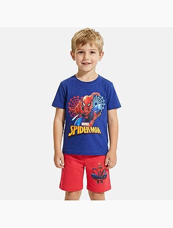 Spiderman - Conjunto niño Spider-Man camiseta de manga corta y pantalón corto