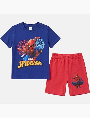 Spiderman - Conjunto niño Spider-Man camiseta de manga corta y pantalón corto