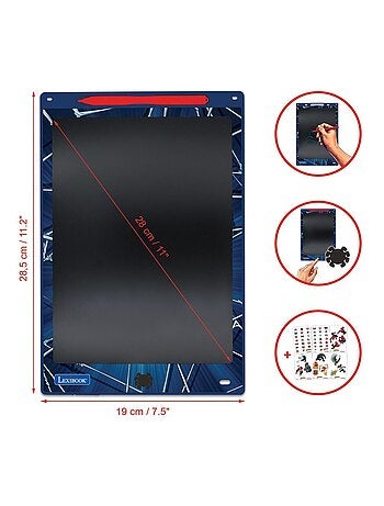 SpiderMan 11'' tableta de tinta electrónica multicolor para aprender a dibuTarro con plantillas