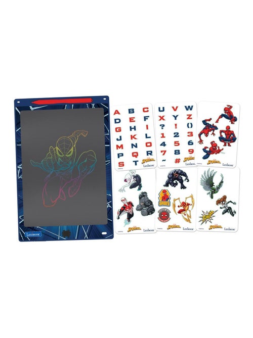 SpiderMan 11'' tableta de tinta electrónica multicolor para aprender a dibuTarro con plantillas - Kiabi