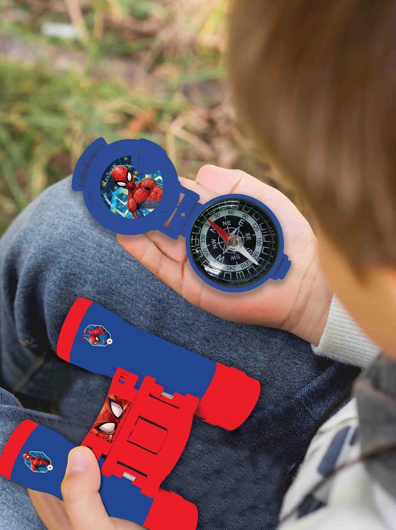 SpiderMan aventura conjunto con Walkie Talkies hasta 120m, prismáticos y brújula N/D - Kiabi