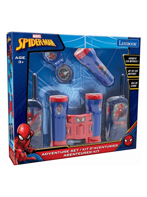 Spiderman aventura conjunto con walkie talkies hasta 120m, prismáticos y brújula - Kiabi Spiderman aventura conjunto con walkie talkies hasta 120m, prismáticos y brújula - Kiabi