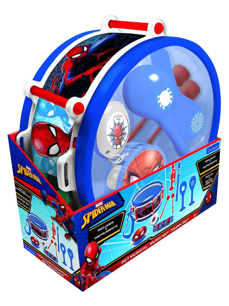 SpiderMan conjunto Musical 7pcs Azul - Kiabi