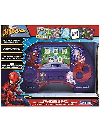 Spiderman Consola educativa de mano bilingüe con pantalla LCD ES/EN