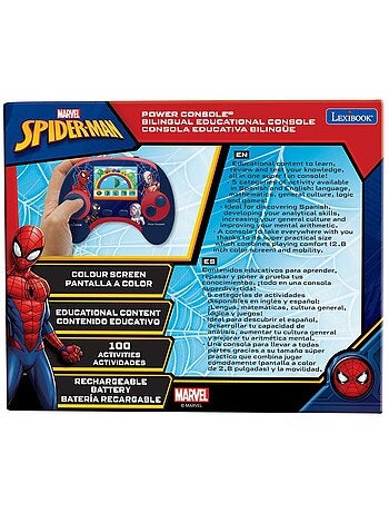 Spiderman Consola educativa de mano bilingüe con pantalla LCD ES/EN