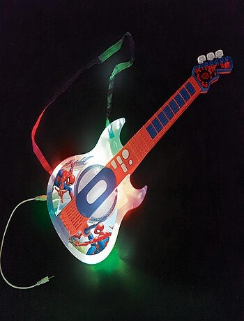 SpiderMan Iluminación Electrónica Guitarrara con Micrófono en forma de gafas