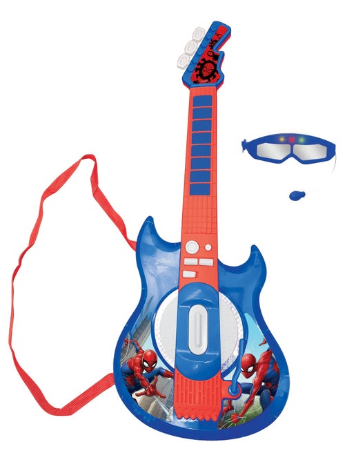 SpiderMan Iluminación Electrónica Guitarrara con Micrófono en forma de gafas - Kiabi