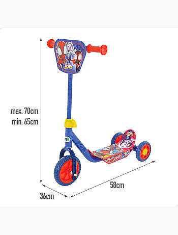 Spidey patinete 3 ruedas 58x36x65-70 cm máx. 20 kg + 2 años