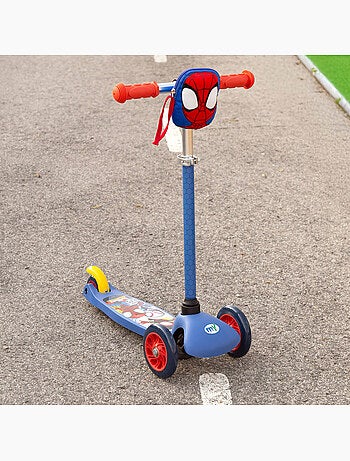 Spidey patinete infantil 3 ruedas con bolsillo