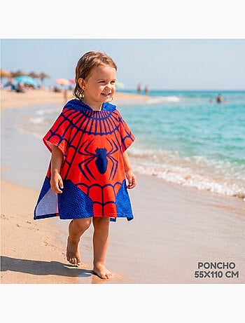 Spidey set cubo playa con accesorios mochila y poncho
