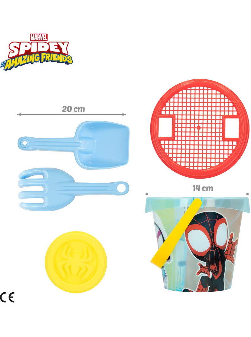 Spidey set cubo playa con accesorios mochila y poncho N/D - Kiabi