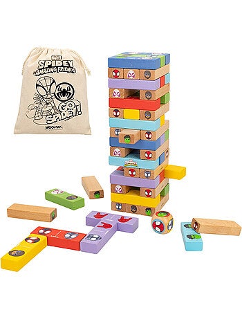 Spidey y su superequipo Juego de bloques de madera 2 en 1 WOOMAX