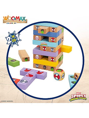 Spidey y su superequipo Juego de bloques de madera 2 en 1 WOOMAX