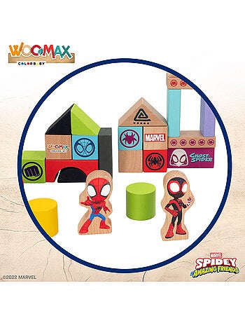 Spidey y su superequipo Juego de bloques de madera WOOMAX
