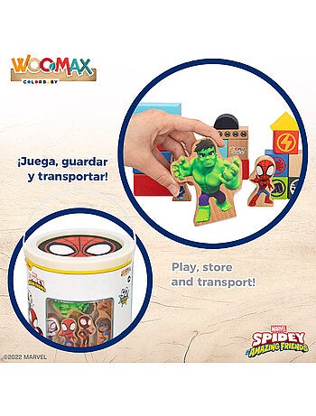 Spidey y su superequipo Juego de bloques de madera WOOMAX