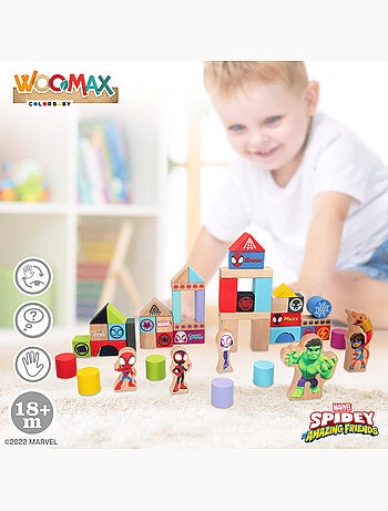 Spidey y su superequipo Juego de bloques de madera WOOMAX