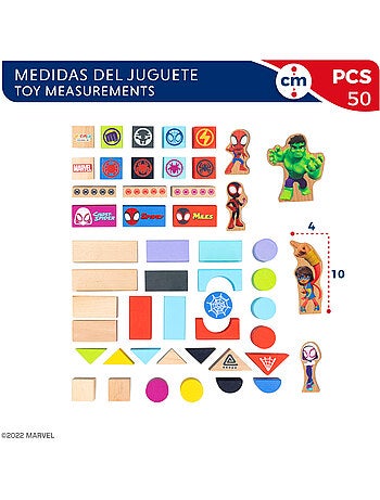 Spidey y su superequipo Juego de bloques de madera WOOMAX