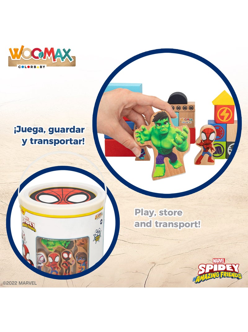 Spidey y su superequipo Juego de bloques de madera WOOMAX N/D - Kiabi