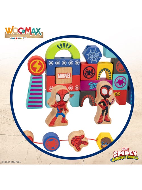 Spidey y su superequipo juego de bloques de madera y formas para enlazar woomax - Kiabi Spidey y su superequipo juego de bloques de madera y formas para enlazar woomax - Kiabi