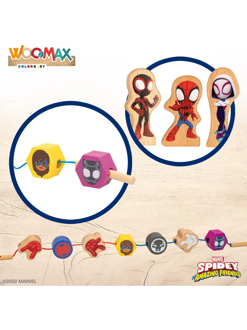 Spidey y su superequipo juego de bloques de madera y formas para enlazar woomax N/D - Kiabi