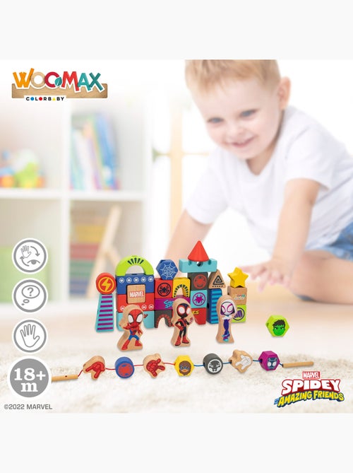 Spidey y su superequipo juego de bloques de madera y formas para enlazar woomax - Kiabi Spidey y su superequipo juego de bloques de madera y formas para enlazar woomax - Kiabi