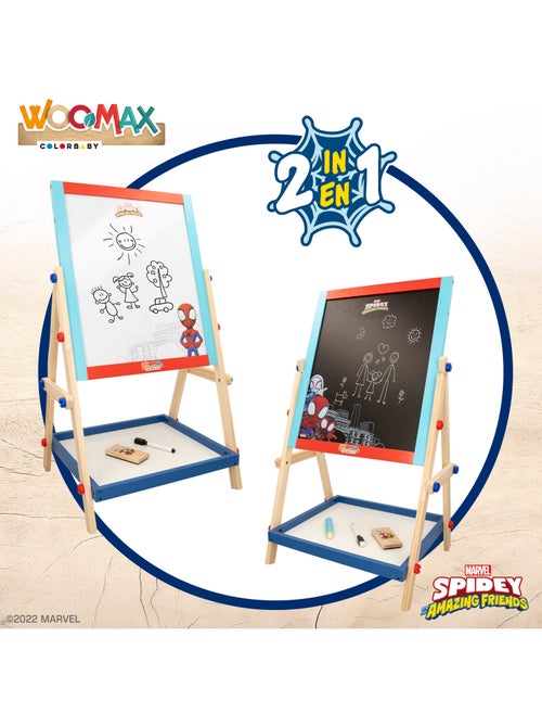 Spidey y su superequipo Pizarra caballete infantil 2 en 1 WOOMAX - Kiabi