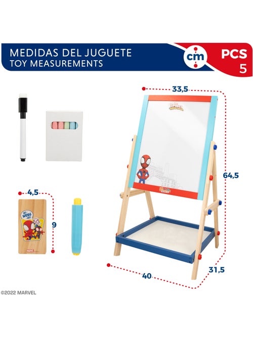 Spidey y su superequipo Pizarra caballete infantil 2 en 1 WOOMAX - Kiabi