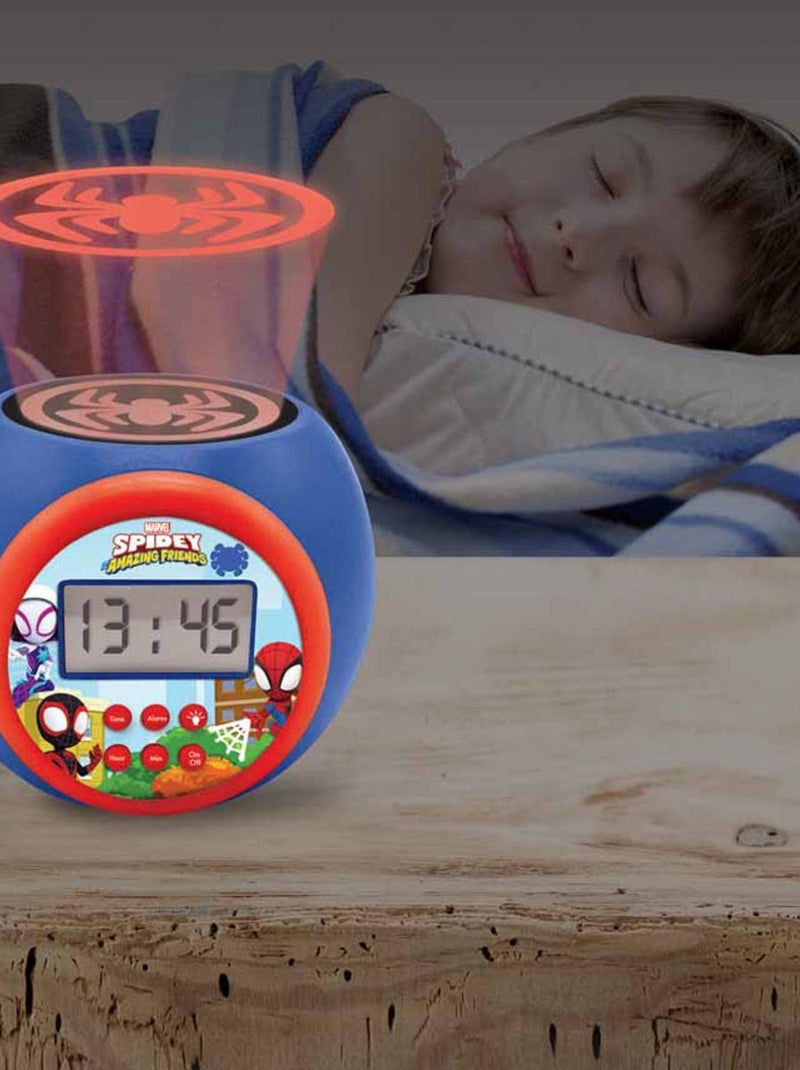 Spidey y sus increíbles amigos Reloj despertador proyector con temporizador Azul - Kiabi