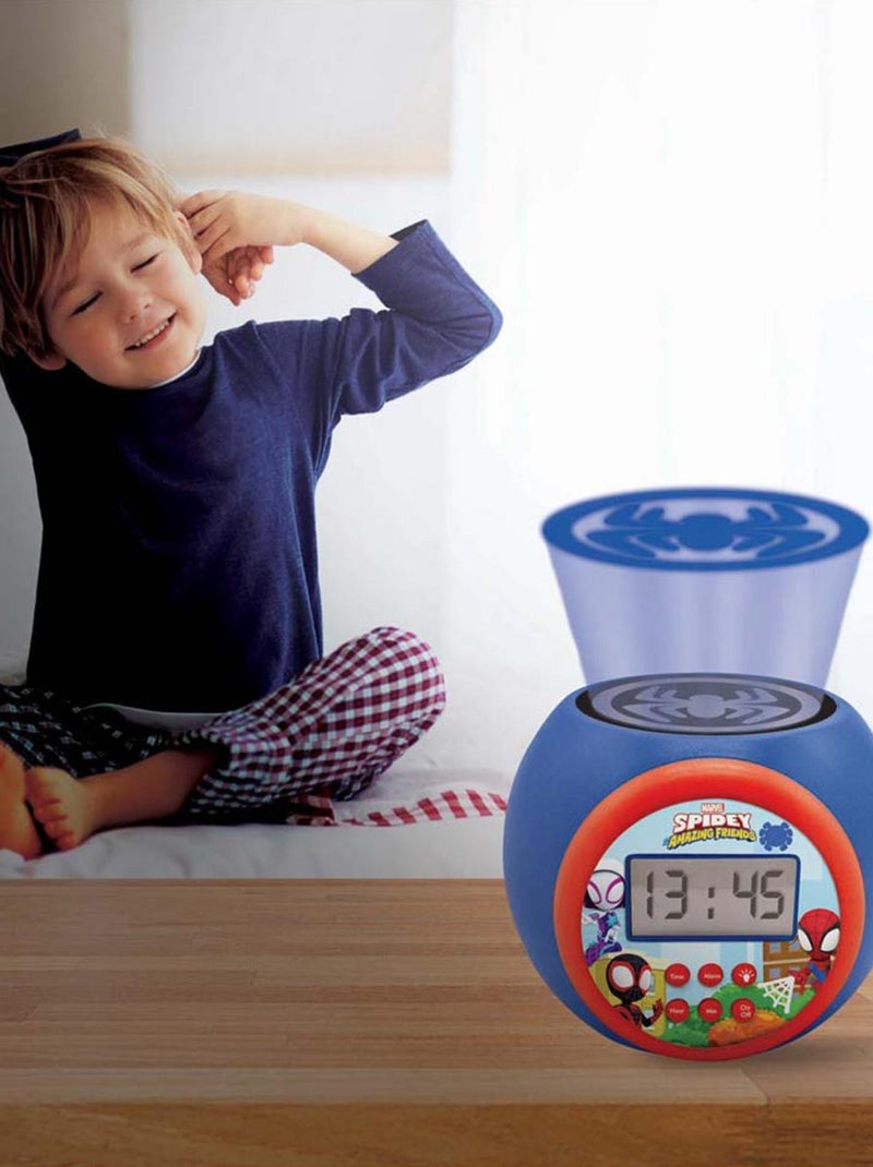 Spidey y sus increíbles amigos Reloj despertador proyector con temporizador Azul - Kiabi