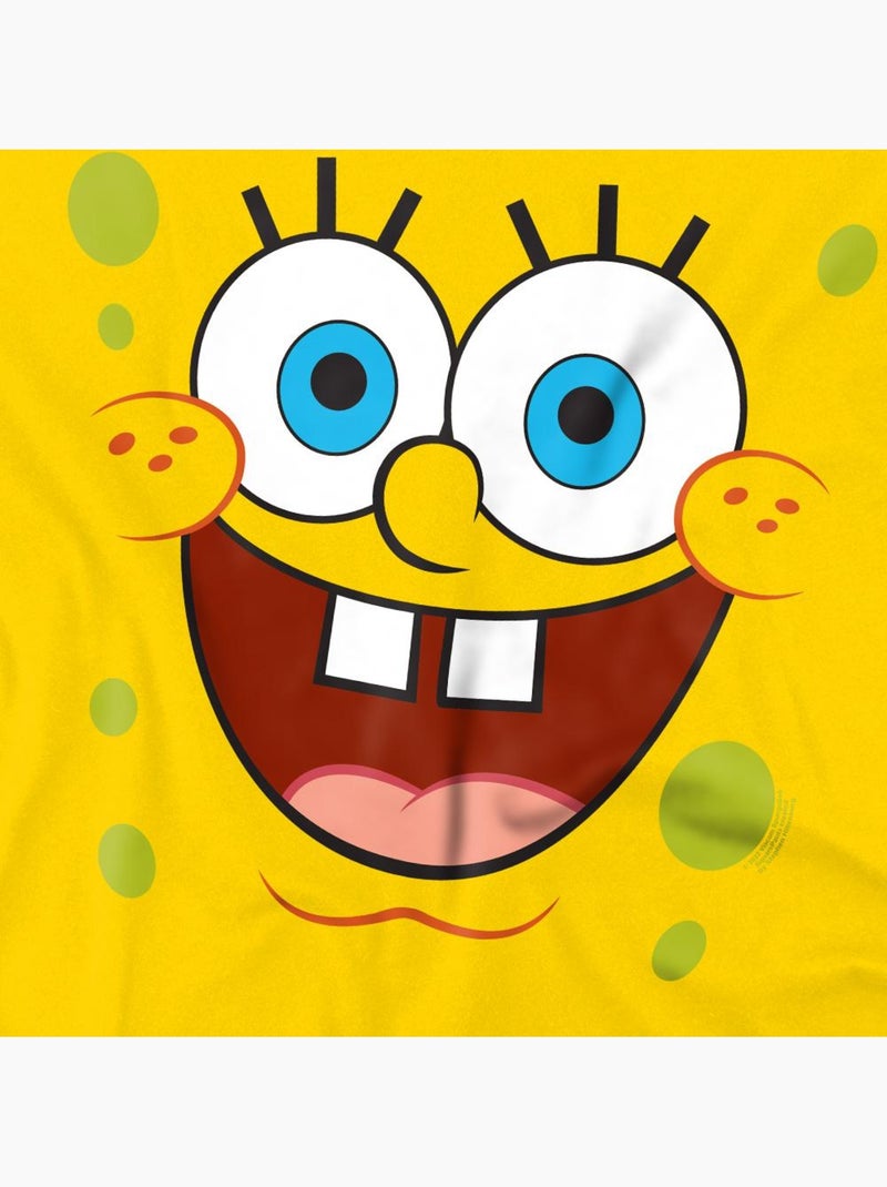 SpongeBob SquarePants - Camiseta Goofy Smile Cara para Hombre Amarillo - Kiabi