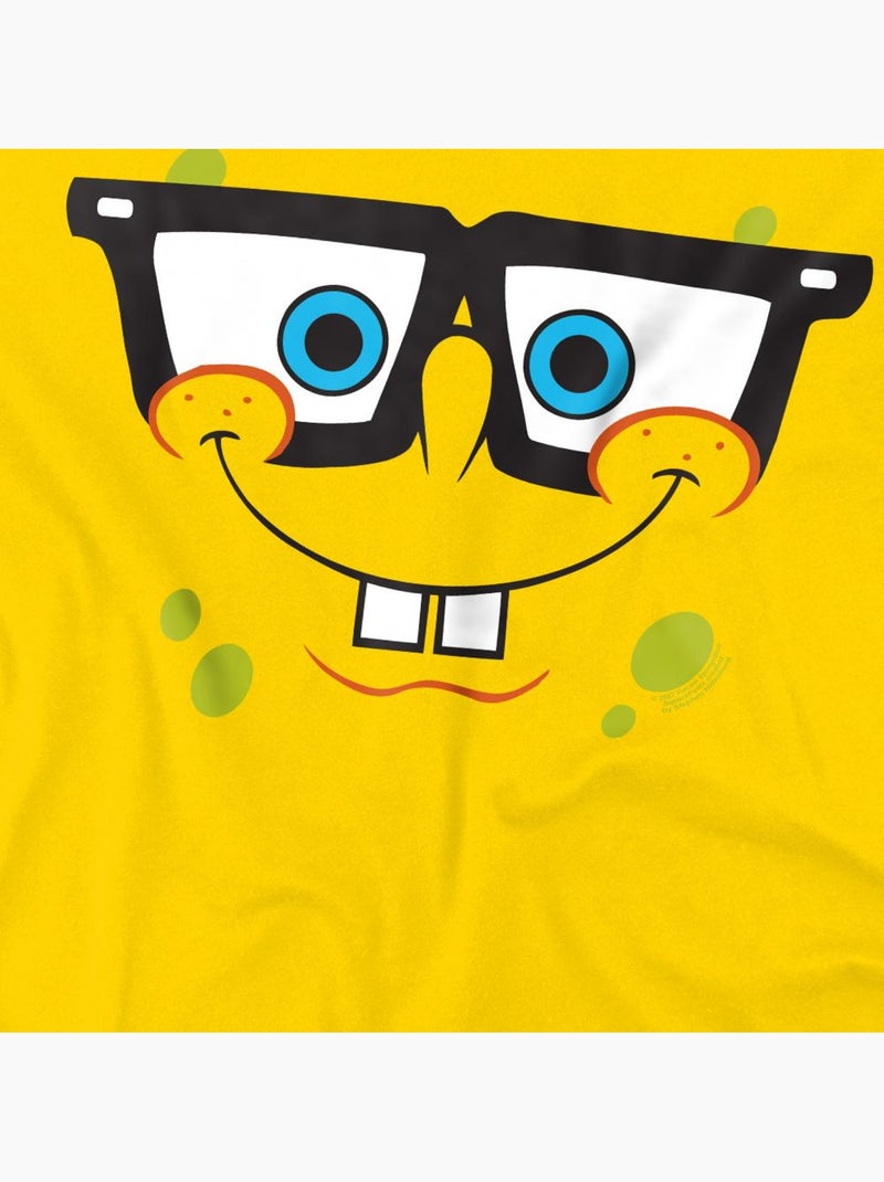 SpongeBob SquarePants - Camiseta Nerd Cara para Hombre Amarillo - Kiabi