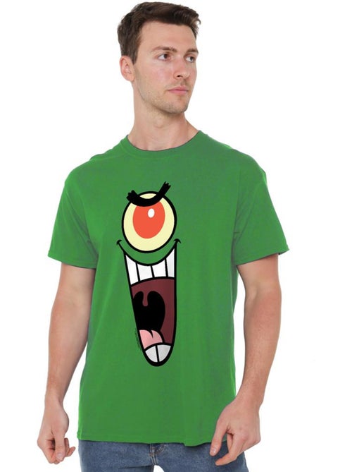 SpongeBob SquarePants - Camiseta Sinister de Plankton Cara para Hombre - Kiabi