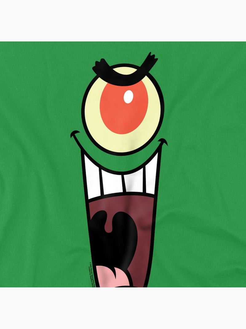 SpongeBob SquarePants - Camiseta Sinister de Plankton Cara para Hombre Verde esmeralda - Kiabi
