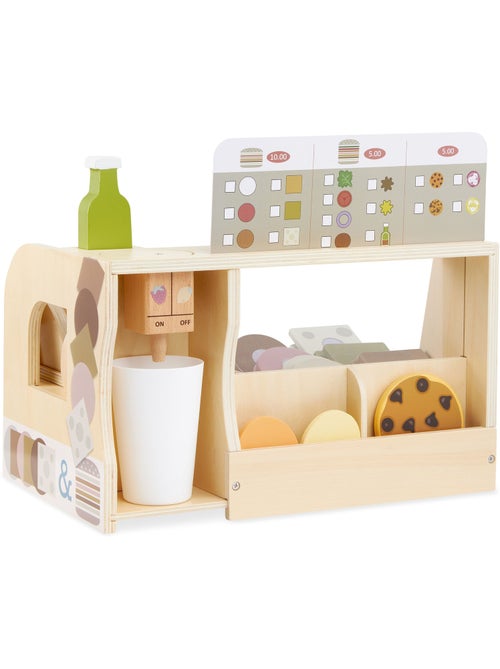 Stand de sándwiches de madera con accesorios, juego de rol infantil cocina restaurante 3+ años - Kiabi Stand de sándwiches de madera con accesorios, juego de rol infantil cocina restaurante 3+ años - Kiabi