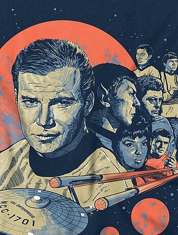 Star Trek - Camiseta Póster para Hombre