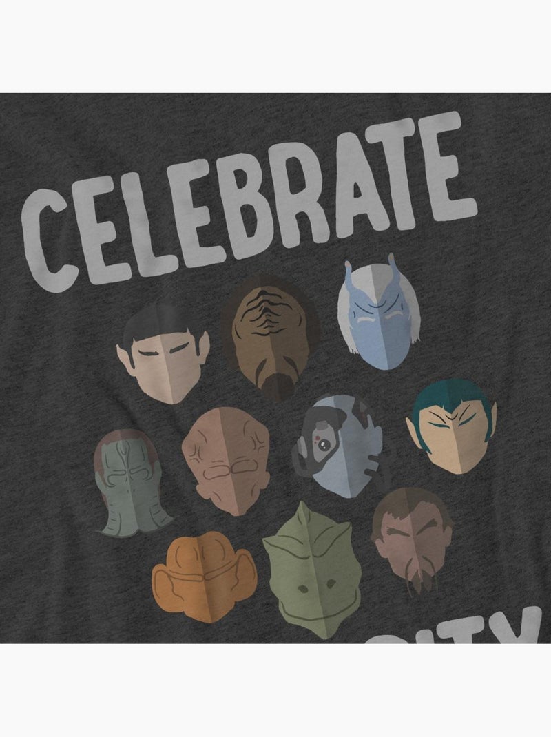 Star Trek - Camiseta The Celebrate Diversity para Adultos Unisex Gris negro - Kiabi