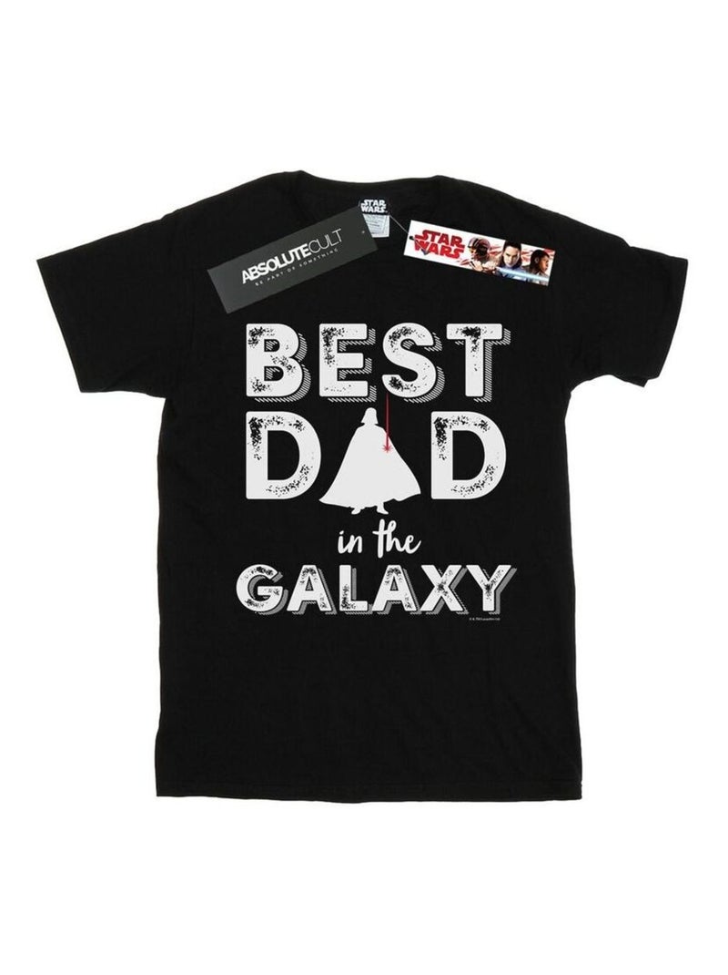 Star Wars - Camiseta Best Dad In The Galaxy para Hombre Negro - Kiabi