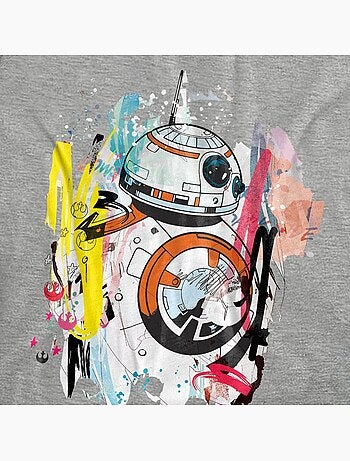 Star Wars - Camiseta de BB-8 Diseño Abstracto de Jaspeado para Mujer