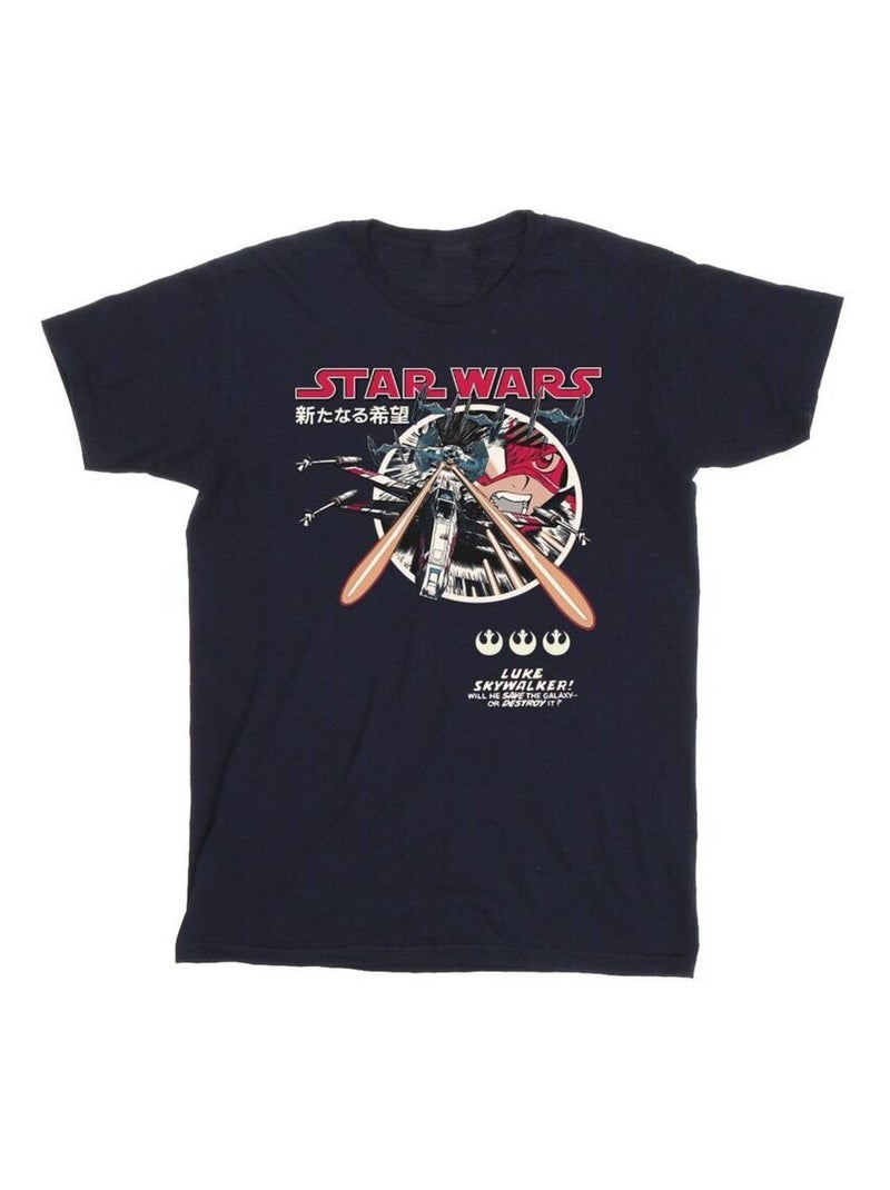 Star Wars - Camiseta de Luke Manga para Hombre Azul marino - Kiabi