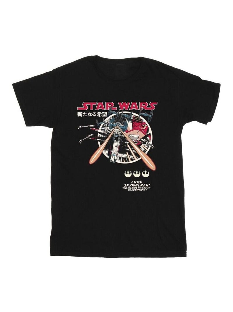 Star Wars - Camiseta de Luke Manga para Hombre Negro - Kiabi