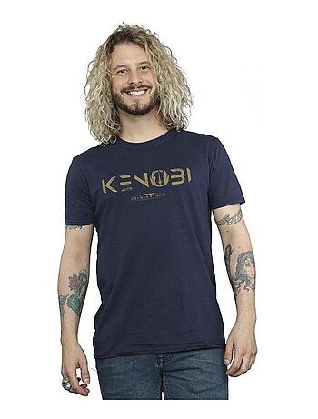Star Wars - Camiseta de Obi Wan Kenobi Logotipo para Hombre